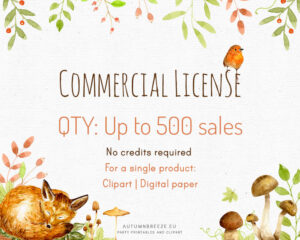 commercial license for a single product up to 500 sales