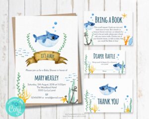 baby shower invitation set with cards plus invitation