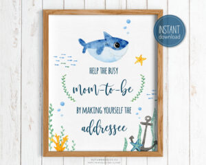 adress-request sign for baby shower