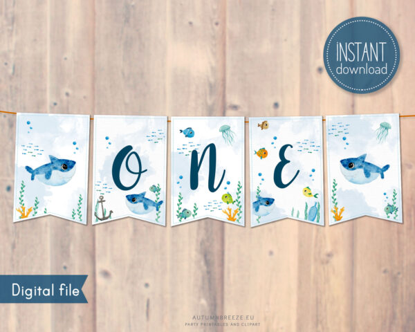 printable one banner for first birthday party