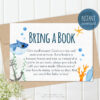 Baby Shark Bring a Book Card – Printable Baby Shower Insert