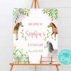 horse birthday party welcome sign