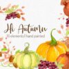 Watercolor Autumn Clipart / Pumpkins clipart / Watercolor Clipart - Image 2