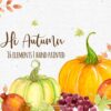 Watercolor Autumn Clipart / Pumpkins clipart / Watercolor Clipart
