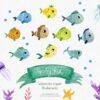 Watercolor Fish Clipart – Under the Sea PNG Set