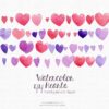 Heart clipart, watercolor hearts clip art - Image 2