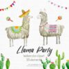 two lovely hand-painted llamas
