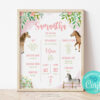 Horse-themed birthday milestone card and sign for kids' parties