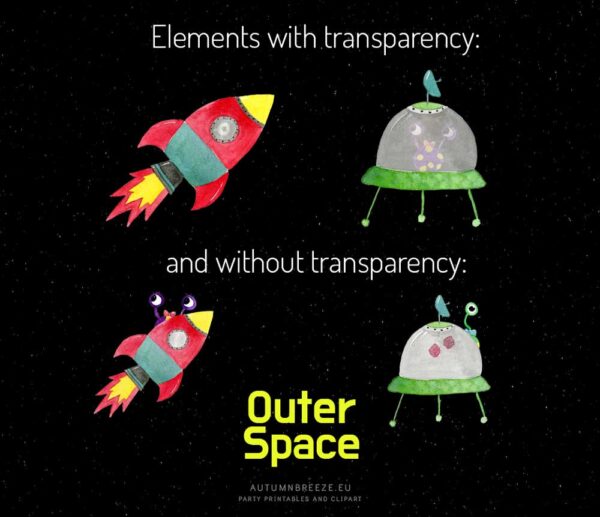 watercolor outer space clipart