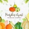 watercolor pumpkin clipart