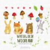 set of woodland animals clipart
