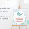 baby whale baby shower welcome sign