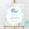 baby whale welcome sign baby shower