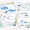Lesbian baby shower printable set with hand-painted watercolor designs