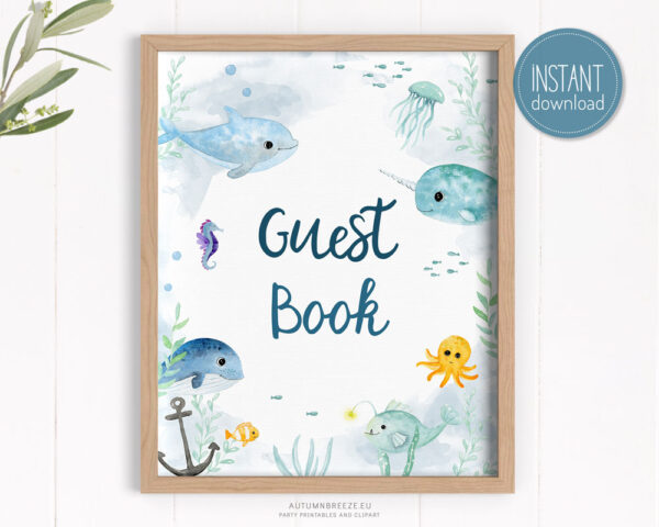 guest book sign under the sea theme