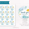 Under the Sea printable thank you tags for kids' birthday party favors