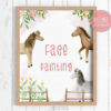 face painting sign horses theme