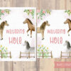 watering hole sign horse theme