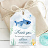 baby shark gift tags for birthday or baby shower party