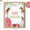 printable face painting sign with farm horses
