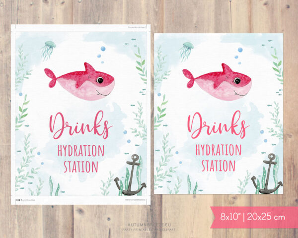 hydration station pink baby shark