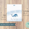 food cards minimal desig whale