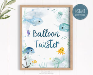 ballon twister sign under the sea theme
