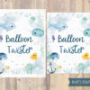 ballon twister table sign with under the sea theme