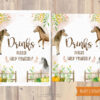 Drink Signs Please Help yourself / Printable Sign / Autumn Horses - Image 2