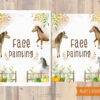 face painting printable sign fall horses