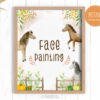 face painting sign with fall horses