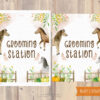 grooming station printable sign fall horses