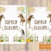 safety station printable sign for fall horses theme birthday party