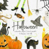 halloween clipart set with spooky elements