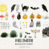 haunted house halloween clipart set