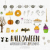 watercolor halloween candy clipart
