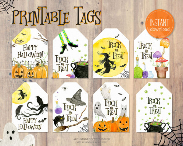 printable halloween tags