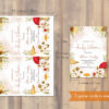 baby shower invitation with mushrooms