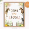 Enjoy some food sign for an autumn and hoses theme, birthday decoration. This 8x10 in printable sign has beautiful fall illustrations such as pumpkins, horses, and more.