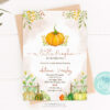 little pumpkin baby shower invitation