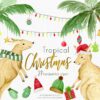 tropical christmas clipart