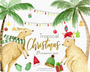 tropical christmas clipart