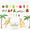 tropical christmas clipart set