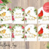 christmas tags lovely birds