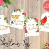 printable christmas tags lovely birds