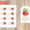Editable Christmas gift tags with Teapot illustration – Editable template - Image 4