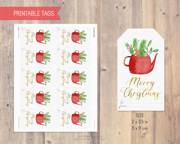 2x 3,5 in christmas tag with christmas graphics