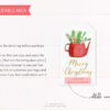 Editable Christmas gift tags with Teapot illustration – Editable template - Image 3