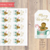 Christmas tag with a gingerbread cookie in a cup
