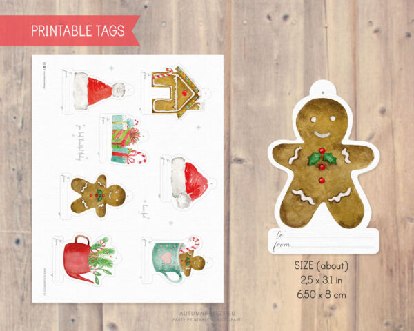printable christmas tags with christmas graphics